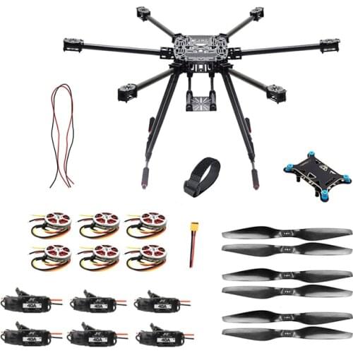 DIY ZD850 Drone Kit 6-axle w/ Landing Gear PIX Flight Controller 620KV Motor 40A Brushless ESC Propellers XT60 for RC Hexacopter