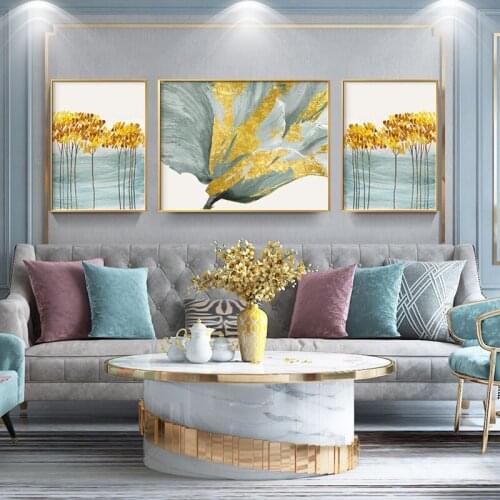 EECAMAIL DIY 5D American Style Diamond Painting Full Diamond Triple Luxury Painting Flower Painting Triptych No Frame