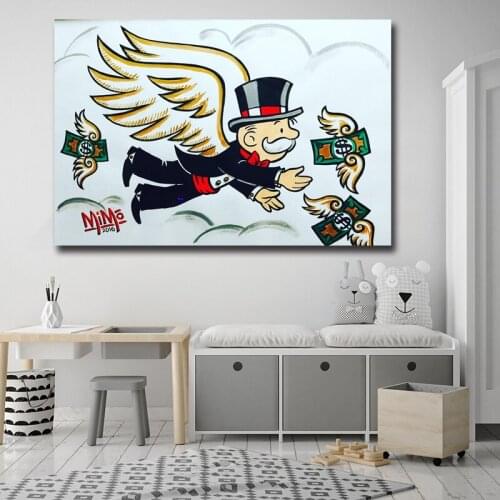 Mike Geyer Cross Coating Money Poster Alec Monopolyingly Paintings On Canvas Modern Art Decorative Wall Pictures Home Decoration