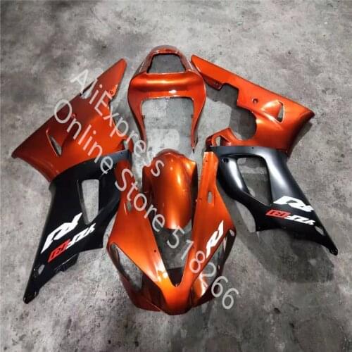 ABS Injection Fairing Kit Bodywork For YAMAHA YZF R1 2000-2001 YZF R1 00 01 orange black Motorcycle Fairing