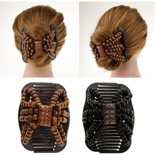 1 Pcs Beauty Thick Hair Double Clip Combs Bun Maker Hair Accessories Headwear for Girls Women - Easy Updo-Holds Long Short Hair