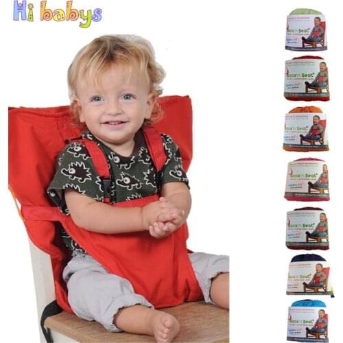 Baby Portable Seat Infant Travel Foldable Washable Infants Dining High Dinning Chair Cover Seat Safety Belt Feeding High Chair