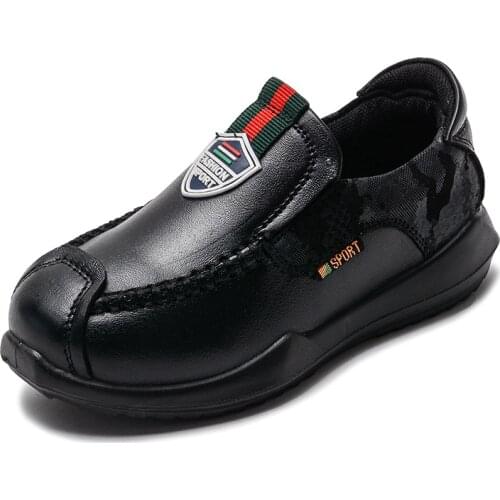 NEW Children Shoes Leather Boys Sneakers Top Quality Full Genuine Leather Fashion Soft Bottom Casual For Kids