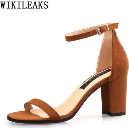 Summer Shoes Women 2020 Block Heel Shoes Open Toe Heels Woman Shoes Luxury Women Heels Sandals Sexy Zapatos Mujer 2020 Ayakkabi