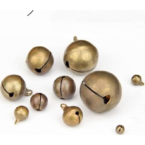 Copper color retro bells For Home Wedding Party DIY Handmade Jewelry Campanula Christmas Tree Ornaments 6/10/14/18/25mm Wh
