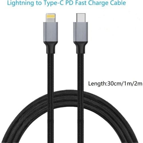 Meenova Short Long Lightning PD Fast Charging Type-C to iPhone Lightning Cable, Lightning to USB C Cable for iPhone X/8 Plus 18w