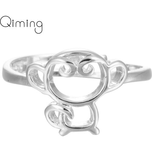 Fashion Animal Zodiac Ring Women Cute Monkey Adjustable Fashion Jewelry Cartoon Rings For Teens Girls Party Wedding Ring Gift