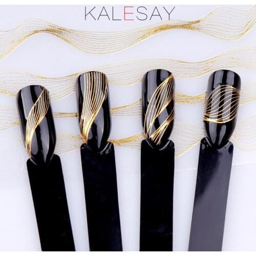 New Manicure Design Decoration Gold 3D Nail Art Sticker Back Glue Luxury DIY Sticker Nail Art Decoration Accessories Decals