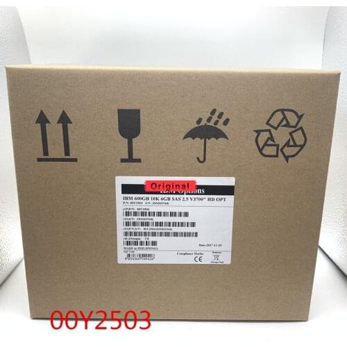 New original in box 1 year warranty 00Y2503 00Y2430 00MJ146 600G SAS 2.5 V3500 V3700