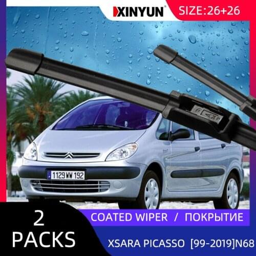 Coated wiper Front Wiper Blades For Citroen - Xsara Picasso (N68) [1999-2019] Windshield Windscreen 26"26"