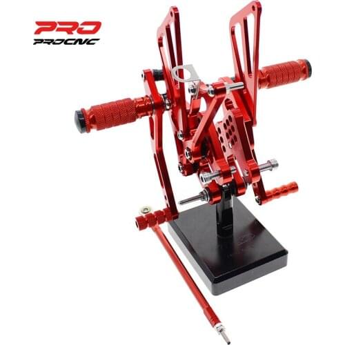 CNC Motorcycle Foot Pegs Rest Rearset Rear Set Footrest For SUZUKI GSXR1000 K7 K8 2007-2008 Aluminum Motorcycle Rearset