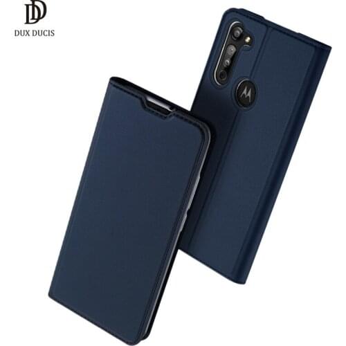 DUX DUCIS Skin Pro Series Flip Wallet Business Leather Case for Motorola Moto G8 XT2045-1 Cover with Card Slot Accessories