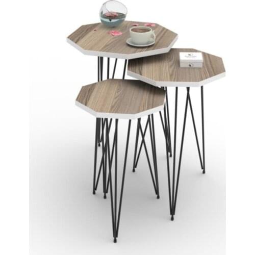 Modern Larose Zigon Coffee Table Gisella Crd 3 Pcs (50*35*35-45*30*30-40*25*25) octagonal coffe table