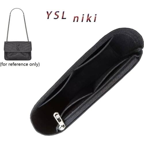 For Y SL NIKI22 28 32 Flap Felt Cloth Insert Bag Organizer Makeup Handbag Organizer Travel Inner Purse Portable Cosmetic Casess