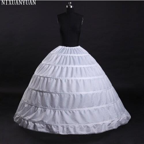Wedding Petticoat 2021 6 Hoops Simple White Tiered Tulle Accessories Vestido De Noiva Underskirt For Bridal Petticoats