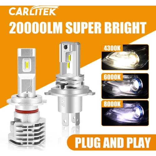 CARLITEK H11 H8 H9 H7 H4 Led Headlight Bulbs For Cars Turbo 9005 9006 Car Lights Universal HB4 HB3 Lamps Auto 4300K 6000K 8000K