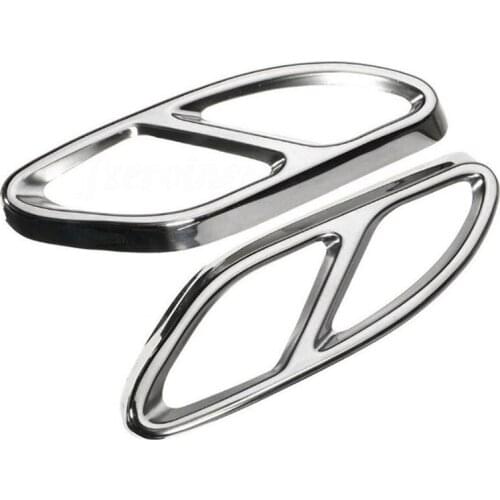 1Pairs Car Exhaust Pipe Tail Cover Trim For Mercedes Benz E-Class W213 W205 GLC C A Class A180 A200 W176 2015 2016 2017 AMG