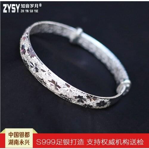Bracelet Sterling Silver Jewelry S999 Boutique Bracelet Gifts for Mother and Mother