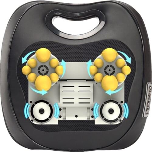 Electric Massage Pillow with Car Home Duel Use Easy Carry Neck Back Shoulder Waist Body Massager Multi-Functional Vibration