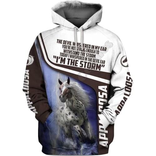 Appaloosa 3D Hoodies Printed Pullover Men For Women Funny Sweatshirts Fashion Animal Sweater Drop Shipping 08