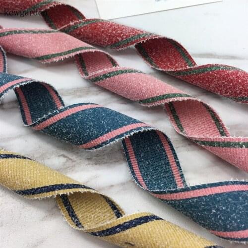 Kewgarden Stripe Fluffy Satin Ribbon 1" 25mm Handmade Tape DIY Hair Bow Ribbons Clothing Accessories 5 Merers