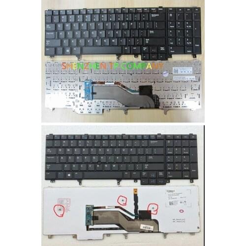USED US Keyboard for Dell Latitude E6520 E6530 E6540 E5520 E5520M E5530 Backlit