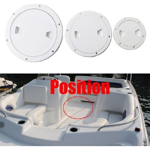 1Pc Boat Hatch Cover Round Deck Inspection ABS Plastic White Knob Install Screw Out Marine Yacht Access 4 6 8 inches Accessories