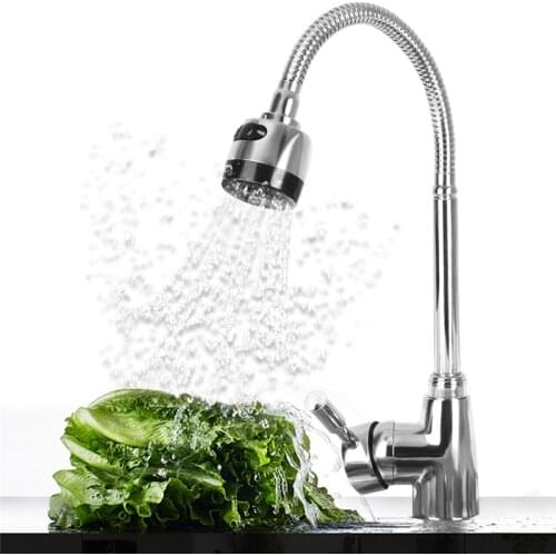 Kitchen 360Degree Rotatable Spout Single Handle Sink Basin Faucet Adjustable Solid Brass Pull Down Spray Mixer Tap Deck Mounted