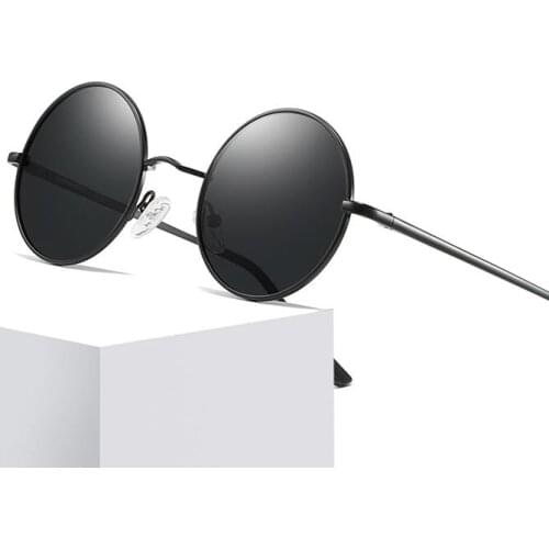 Small Round Polarized Sunglasses Women Men Vintage Gothic Steampunk Metal Thin Sun Glasses Circle Shades UV400 Oculos