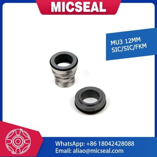 MU3 - 12MM Mechanical Seal - SIC/SIC/FKM