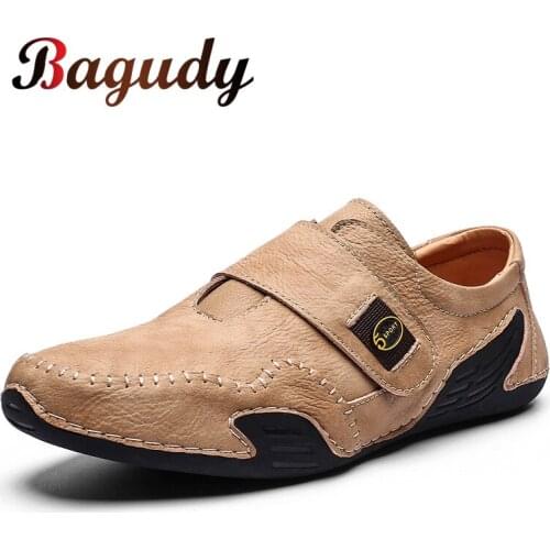 Mens Breathable Casual Shoes Soft Handmade Leather Loafers Shoes Adult Driving Shoes Comfortable Male Outdoor Sneakers Size 46