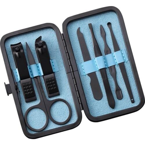 7/10pcs Nail Clippers Set Stainless Steel Manicure Pedicure Nail Files Earspoon Grooming Kit