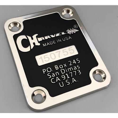 Charvel So-Cal Guitar NECK PLATE Random Serial Number San Dimas with Screws