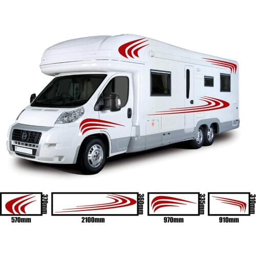 MOTORHOME STRIPES - Camper Van RV Decals Horsebox Caravan Stickers Graphics tu-749