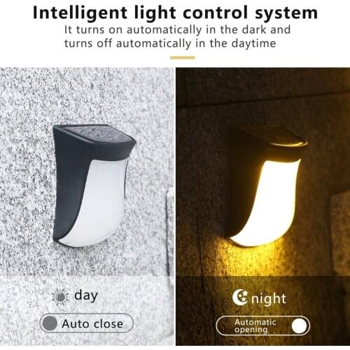 Solar Wall Light On / Off Automatically Ip65 Waterproof Landscape Lighting For Terrace Road Yard Fence Garden Decoration Lamp