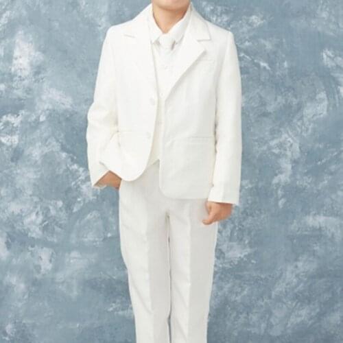 New Custom Made Kid Suits Handsome Fashion Formal White Lapel Suits Kid Slim Fit Tuxedo For Wedding Dinner Party Suits