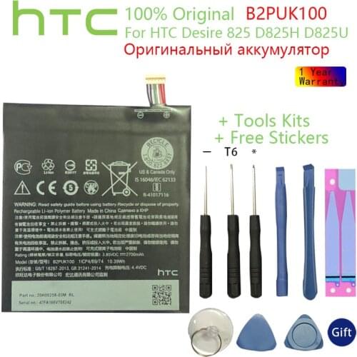 HTC Original battery B2PUK100 New Replacement Battery for HTC Desire 825 D825H D825U 2700mAh akku Batteries+Free Tools