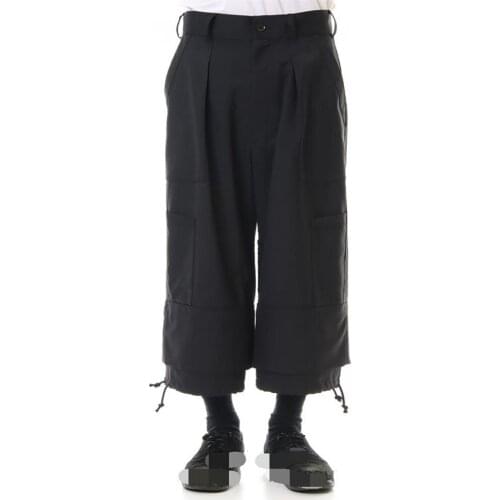 Hairstylists 2020 fashion trend Double layer patchwork wide-leg pants culottes plus-size clothing