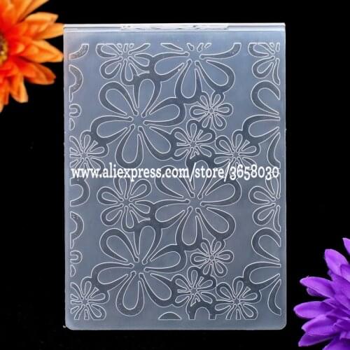Flower Plastic Embossing Folder For Scrapbook DIY Album Card Tool Plastic Template 10.6x14.5cm 8070828