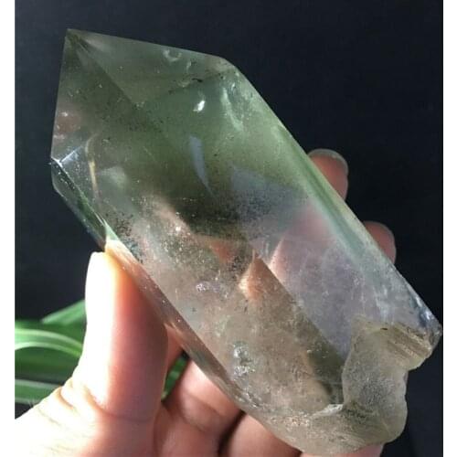 Natural garden crystal quartz obelisk wand point healing