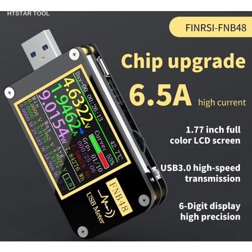Protocol Capacity Test Monitor FNB38 USB Tester PPS Fast Charging Current and Voltage Meter Multifunctional Protocol Detector