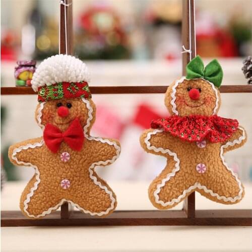 2021 Christmas Gift Navidad Christmas Tree Gingerbread Man Pendant Christmas Decorations for Home New Year Gift Noel Kerst Xmas