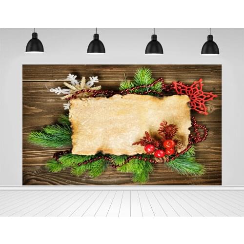 Scopiso Antique Wooden Board Backdrop Pine Branch Cherry Background Birthday Baby Shower Wedding Party Decor Photo Studio Props