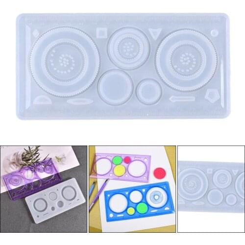 DIY Crystal Epoxy Resin Mold Geometric Rulers Casting Silicone Mould Handmade Art Crafts, Perfect Gift for Kids Adult