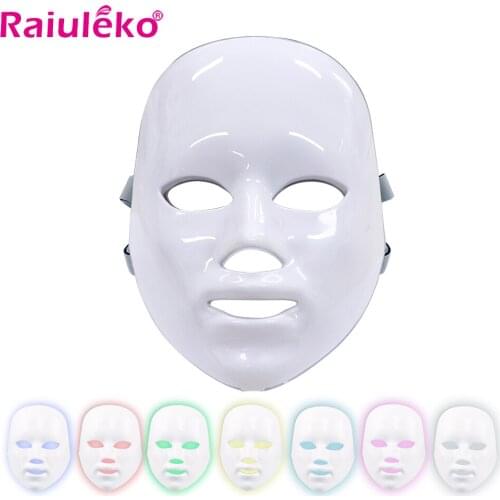 Photon LED Facial Mask 7 Colors Light Photon Therapy Mask Skin Rejuvenation Wrinkle Acne Removal LED Face Light Therapy Mask HOT
