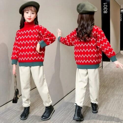 Girl Sweater Kids Baby Outwear Tops 2021 Casual Fleece Thicken Warm Winter Autumn Knitting Cardigan Children Clothing