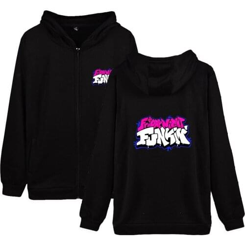 Game Friday Night Funkin Sweatshirt Unisex Zipper Hoodie Women Mens Tracksuit Harajuku Streetwear Video Girls Clothes Plus Size