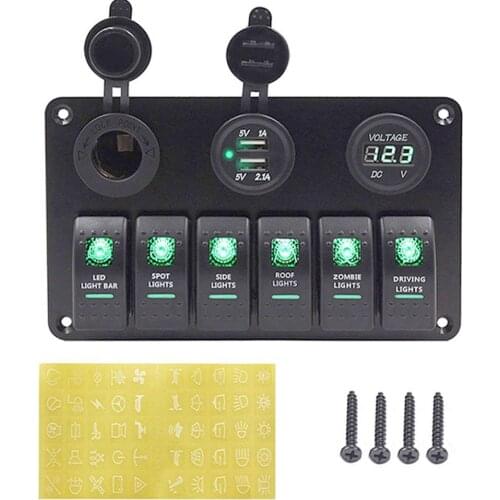 For Car SUV Marine RV Truck Camper Boat LED light 12V~24V Waterproof ON-OFF Toggle Switch Panel
