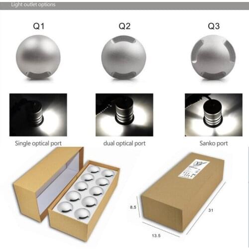 Waterproof Aluminum 3W DC12V-24V Mini LED Underground Light Floor Step Stairs Deck Inground Lamp 3W LED Buried Spotlight Outside