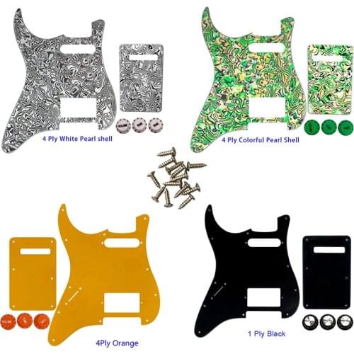 Guitar Parts For Left Handed USA Strat 72' 11 Screw Hole Standard PAF Humbcker Hs Guitar Pickguard & Back Plate & Control Knob